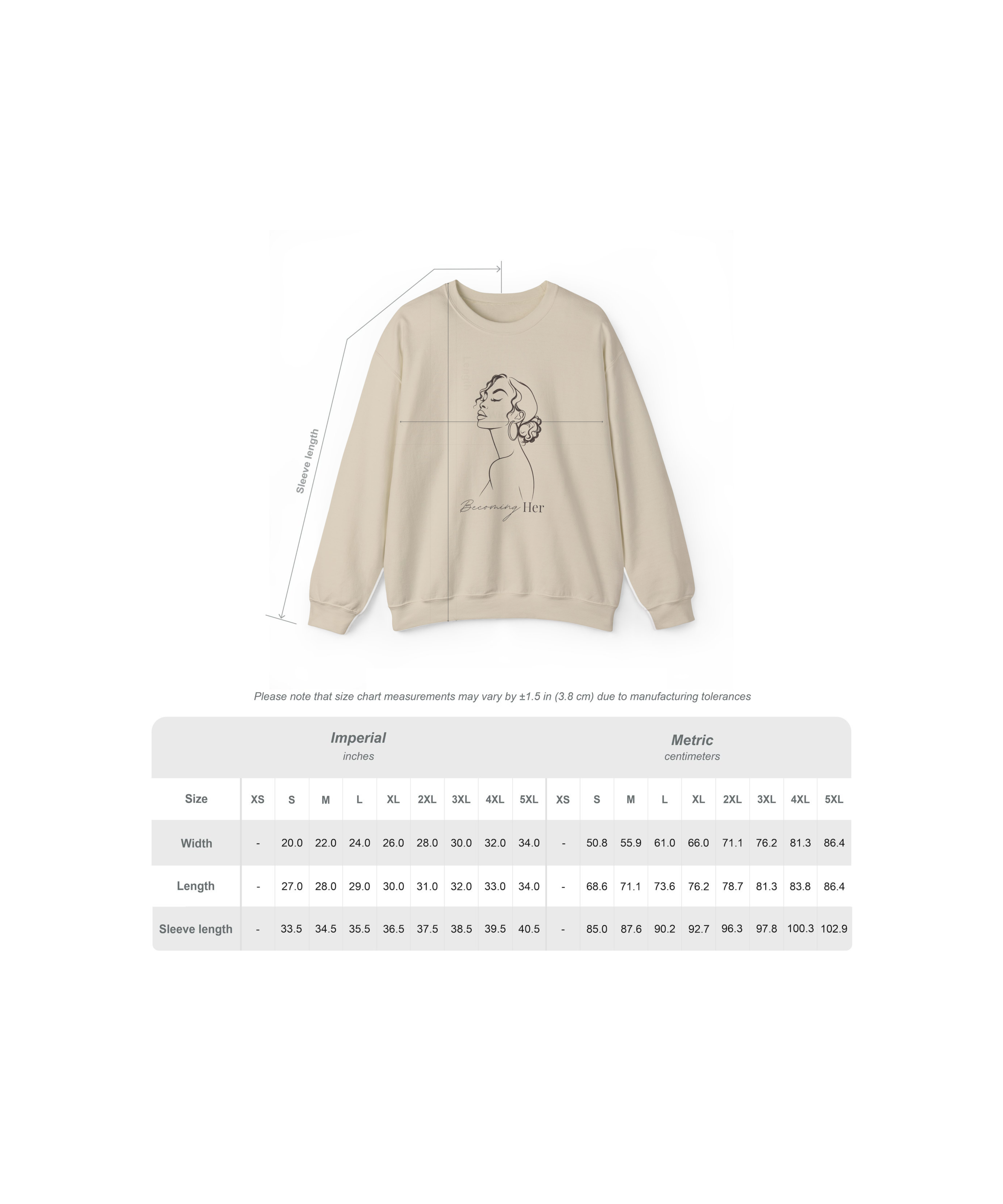 Becoming Her Illustration Sweatshirt